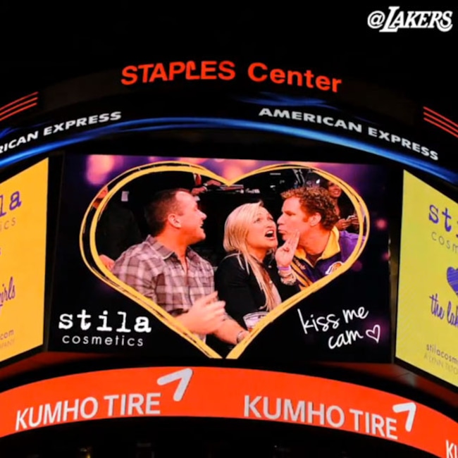 Will Ferrell, Kiss Cam, Lakers Instagram